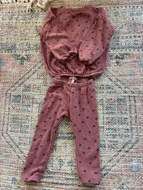 Rylee + Cru Dot Two-Piece Lounge Set